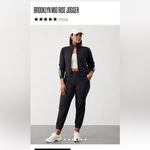 ATHLETA Brooklyn Mid Rise Jogger - Black NWOT